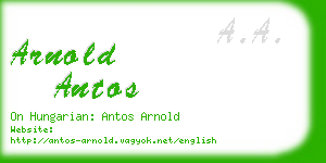 arnold antos business card